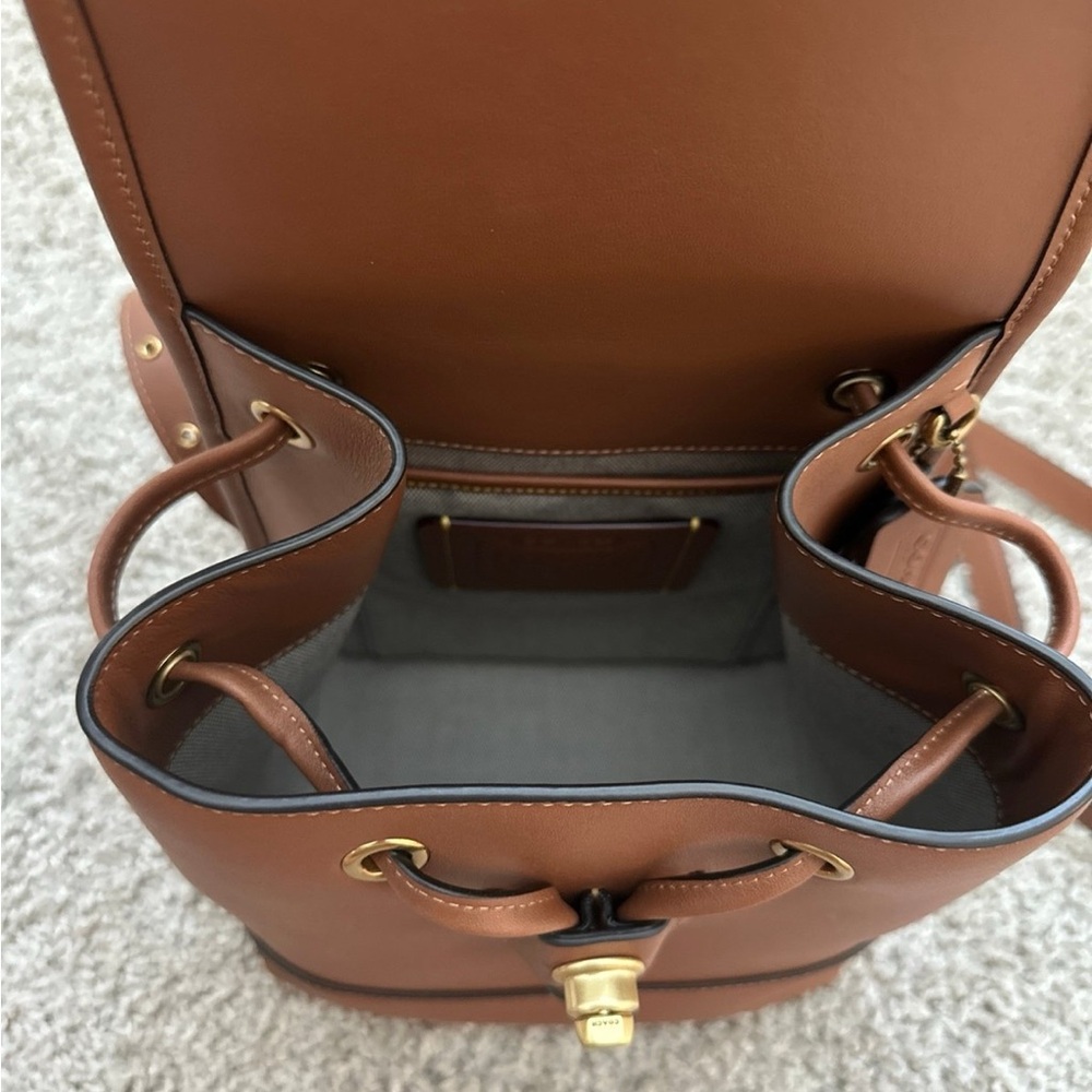 Brown Leather Backpack - image 5